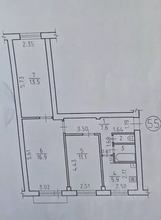 3-к кв. Удмуртия, Ижевск ул. Карла Маркса, 417 (58.3 м) - Фото 2