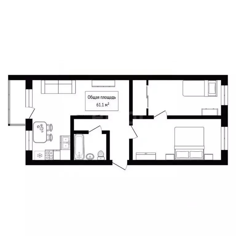 3-к кв. Алтай, Горно-Алтайск ул. Григория Чорос-Гуркина (61.1 м) - Фото 1
