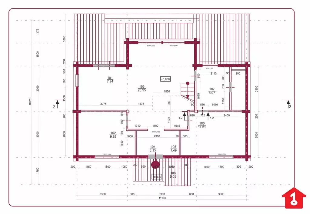 Дом в Омская область, Омский район, с. Дружино ул. Вишневая (125 м) - Фото 2