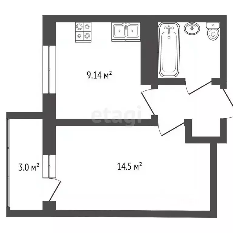 1-к кв. Ярославская область, Ярославль Тутаевское ш., 107 (32.0 м) - Фото 2