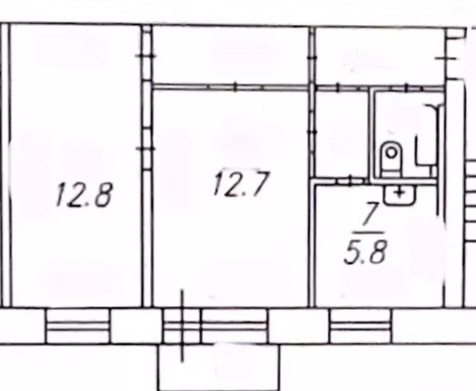 2-к кв. Новосибирская область, Искитим Почтовая ул., 1 (41.0 м) - Фото 0