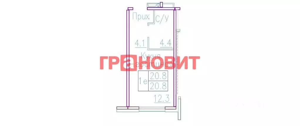 1-к кв. Новосибирская область, Новосибирский район, Мичуринский ... - Фото 1