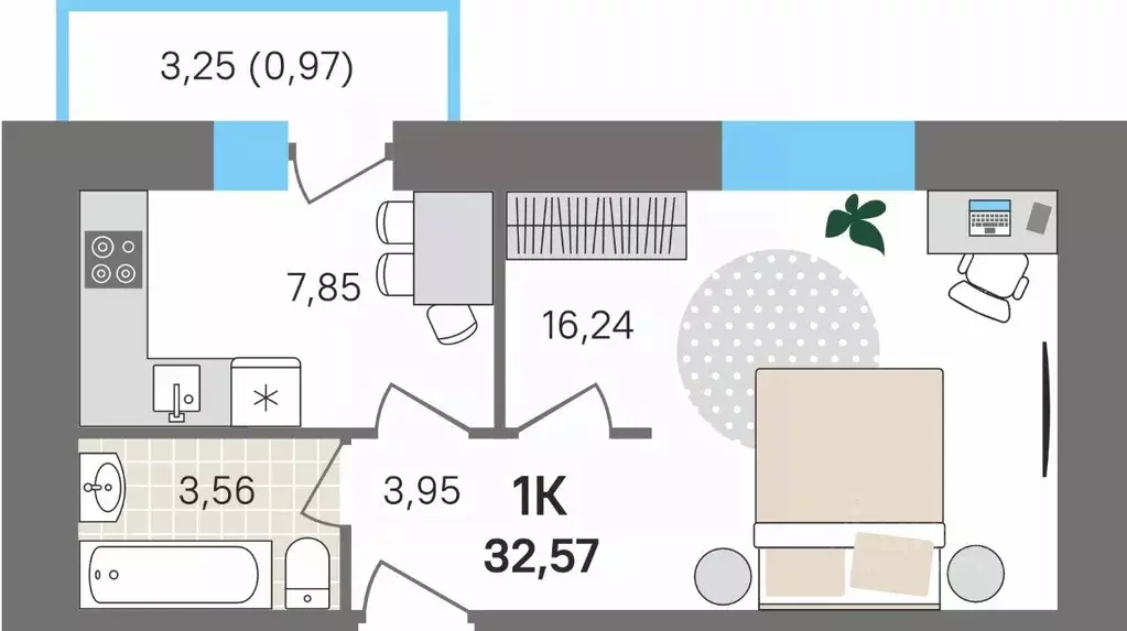 1-к кв. Пермский край, Пермский муниципальный округ, с. Култаево ул. ... - Фото 1