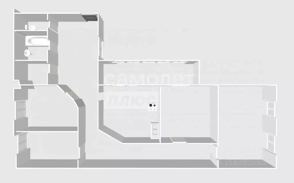 3-к кв. Брянская область, Брянск ул. Молодой Гвардии, 85 (125.0 м) - Фото 2