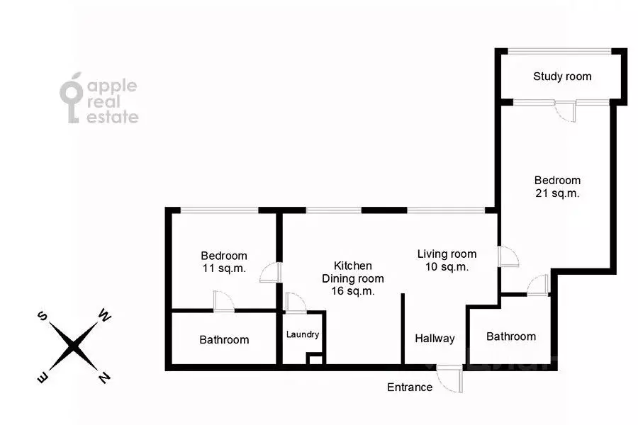 3-к кв. Москва Ленинградское ш., 25к2 (84.1 м) - Фото 2