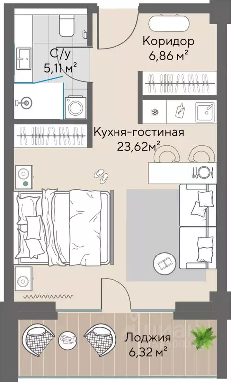 1-к кв. Кемеровская область, Таштагольский район, Шерегешское ... - Фото 0