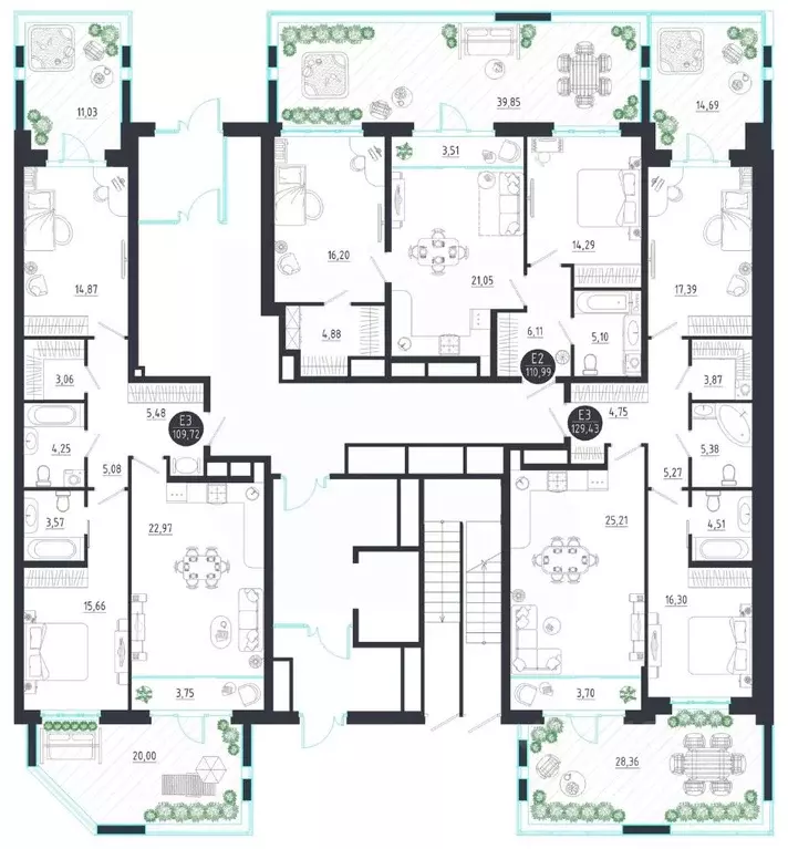 2-к кв. Тульская область, Тула  (129.43 м) - Фото 1