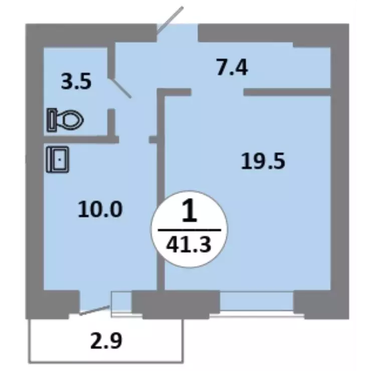 Продаётся 1-к квартира, 40.9 м - Фото 0