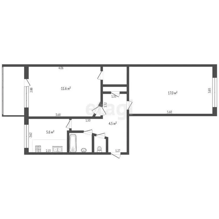 2-комнатная квартира: Симферополь, Кечкеметская улица, 97 (48 м) - Фото 0
