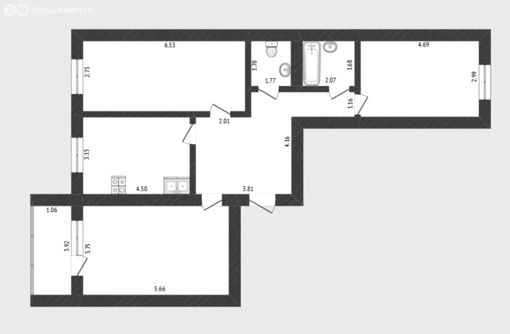 3-комнатная квартира: Тюмень, Магаданская улица, 5 (89.9 м) - Фото 2