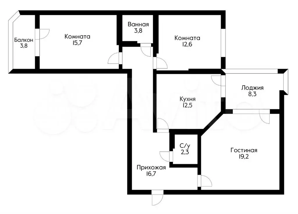 3-к. квартира, 95 м, 7/16 эт. - Фото 0