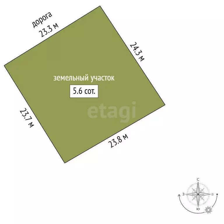 Участок в Санкт-Петербург, садоводство Ржевка № 1 (5.64 м) - Фото 1