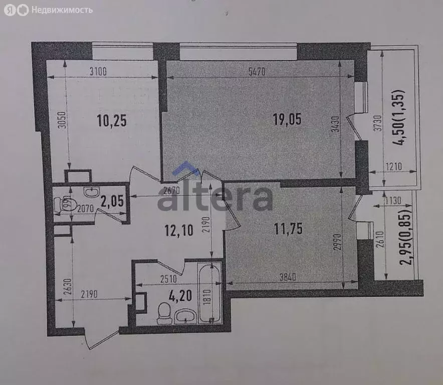 2-комнатная квартира: Казань, Комсомольская улица, 2 (61.6 м) - Фото 1