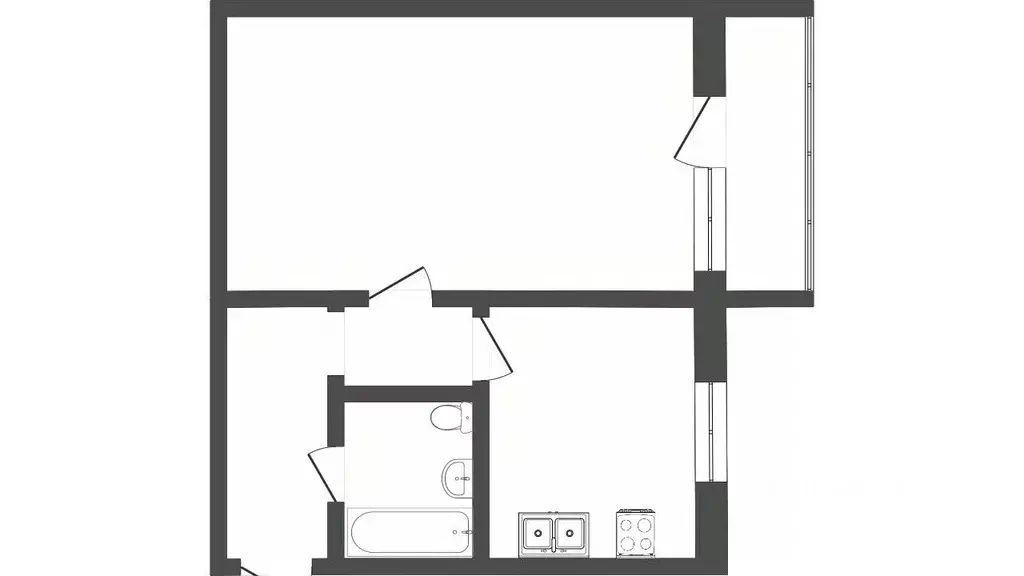 1-к кв. Тюменская область, Тюмень Волгоградская ул., 107 (30.4 м) - Фото 2