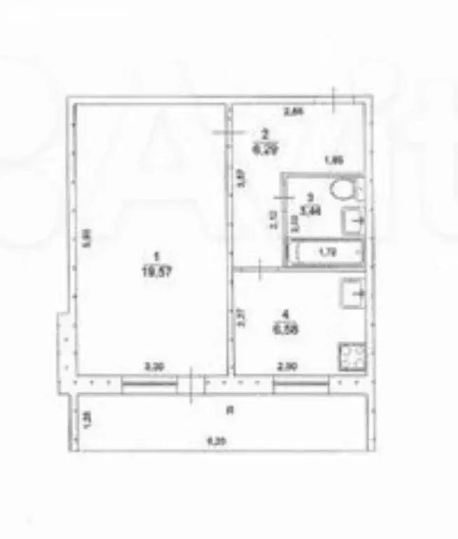 1-комнатная квартира: Ульяновск, улица Шолмова, 5 (36 м) - Фото 2