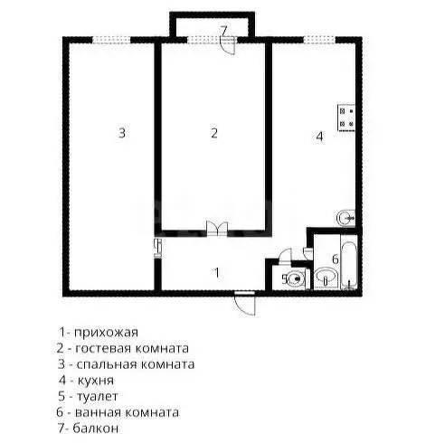 2-комнатная квартира: Харовск, Архангельская улица, 37 (50.9 м) - Фото 1