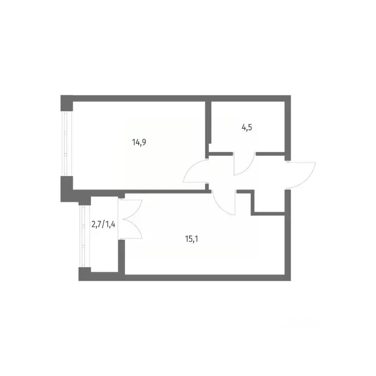 1-к кв. Ленинградская область, Ломоносовский район, Аннинское ... - Фото 1