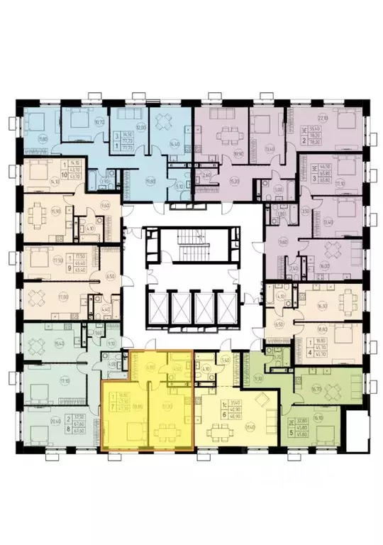 2-к кв. Московская область, Пушкино 7 Небо жилой комплекс (67.6 м) - Фото 2