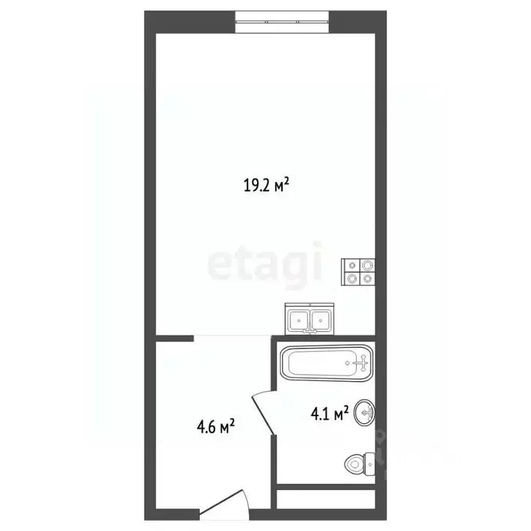 Студия Москва Рязанский просп., 39к3 (27.9 м) - Фото 2