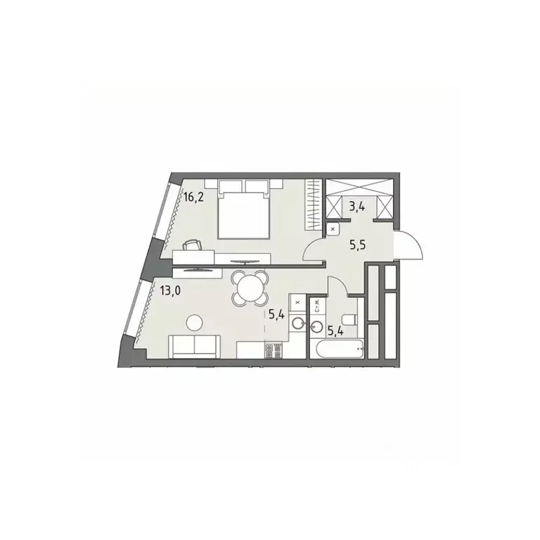 2-к кв. Москва Родина Парк жилой комплекс, к5 (48.9 м) - Фото 0