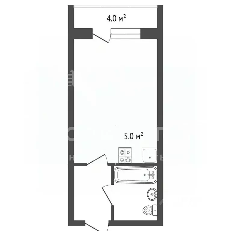 Студия Свердловская область, Екатеринбург ул. Ирбитская, 13 (25.0 м) - Фото 2