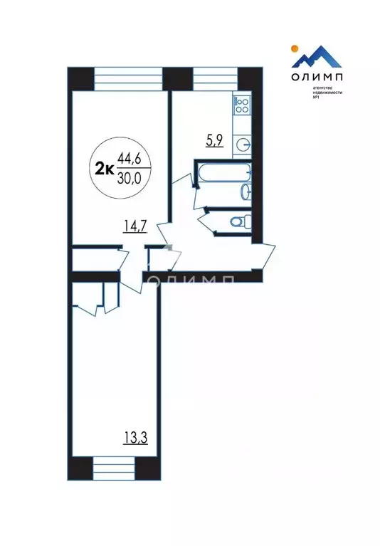 2-к кв. Ярославская область, Ярославль Северный жилрайон, 1-й мкр, ... - Фото 2