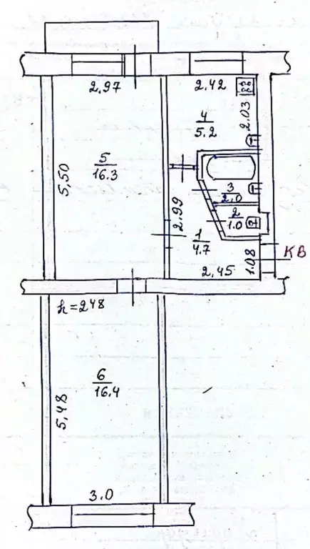 2-к кв. Пензенская область, Кузнецк ул. Молодой Гвардии, 125 (45.6 м) - Фото 2