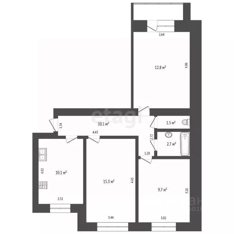 3-к кв. Самарская область, Самара просп. Карла Маркса, 476 (62.5 м) - Фото 0
