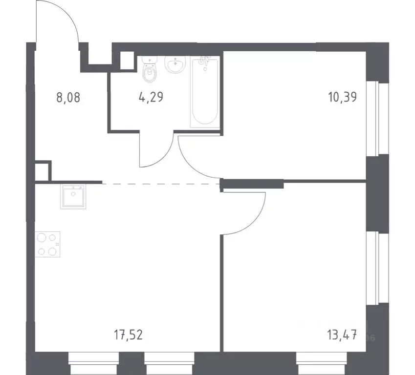 2-к кв. Москва д. Столбово, Эко Бунино жилой комплекс, 13 (53.75 м) - Фото 1