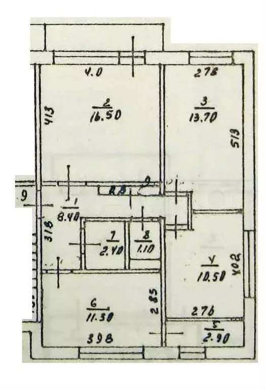 3-к. квартира, 67,6 м, 2/3 эт. - Фото 0