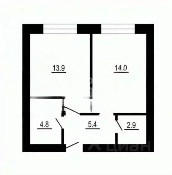 1-к кв. Тюменская область, Тюмень ул. Республики, 204к6 (41.0 м) - Фото 2