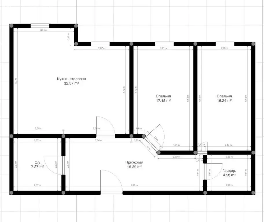 2-комнатная квартира: Нальчик, проспект Ленина, 1К (95.4 м) - Фото 0
