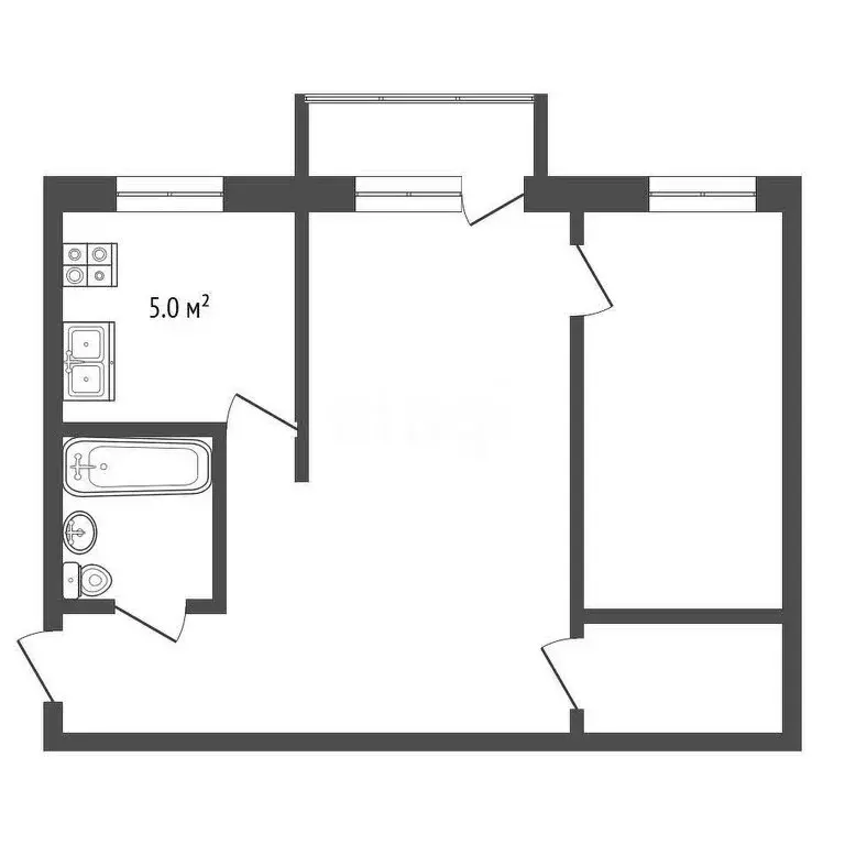2-комнатная квартира: Кореиз, Севастопольское шоссе, 52Н (100 м) - Фото 0