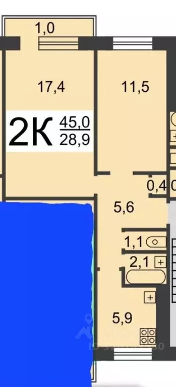 2-к кв. Нижегородская область, Нижний Новгород ул. Евгения Никонова, ... - Фото 2