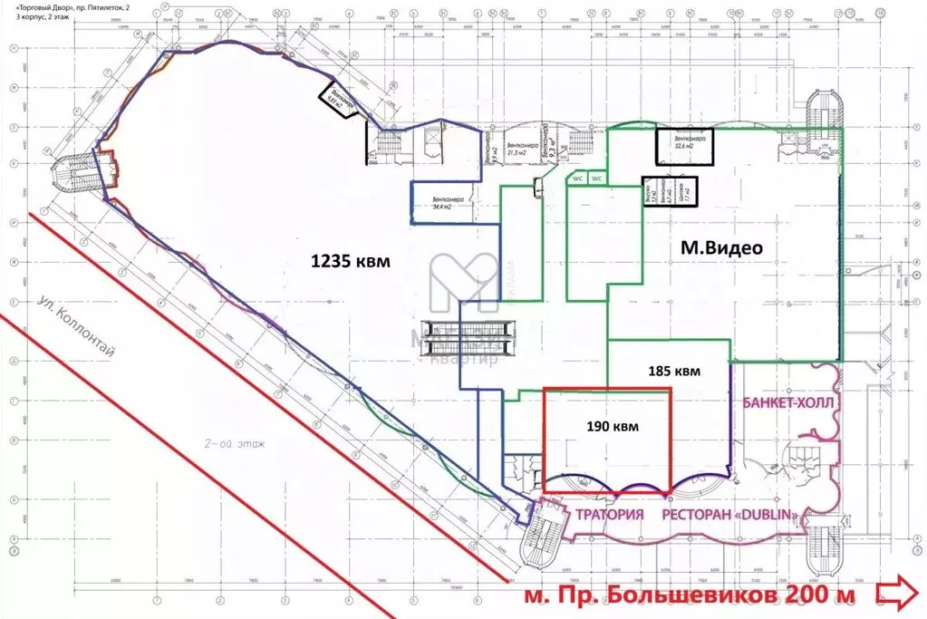 Торговая площадь в Санкт-Петербург просп. Пятилеток, 2 (190 м) - Фото 0