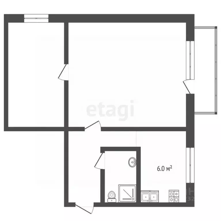 2-к кв. Владимирская область, Муром ул. Осипенко, 25 (34.7 м) - Фото 1