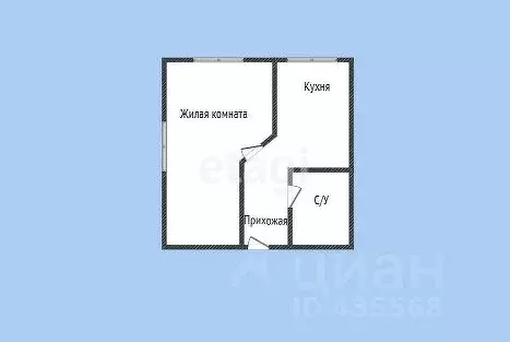 1-к кв. Белгородская область, Губкин просп. Горняков, 5 (30.9 м) - Фото 2