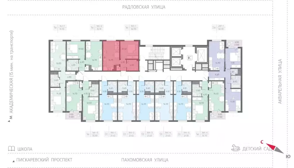 1-к кв. Санкт-Петербург Ручьи жилой комплекс (32.0 м) - Фото 2