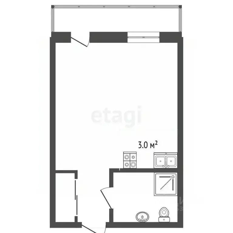 Студия Ростовская область, Ростов-на-Дону Западный мкр, ул. Жмайлова, ... - Фото 2