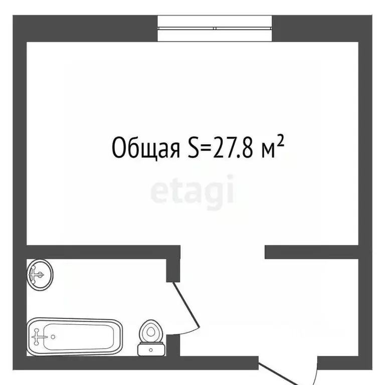 Студия Кемеровская область, Кемерово ул. Дегтярева, 6 (27.8 м) - Фото 2