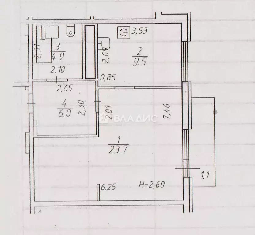 1-к кв. Карелия, Петрозаводск наб. Варкауса, 27к2 (47.4 м) - Фото 2