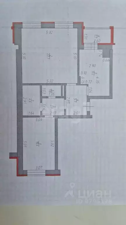 2-к кв. Татарстан, Казань ул. Нигматуллина, 11/84 (69.4 м) - Фото 1