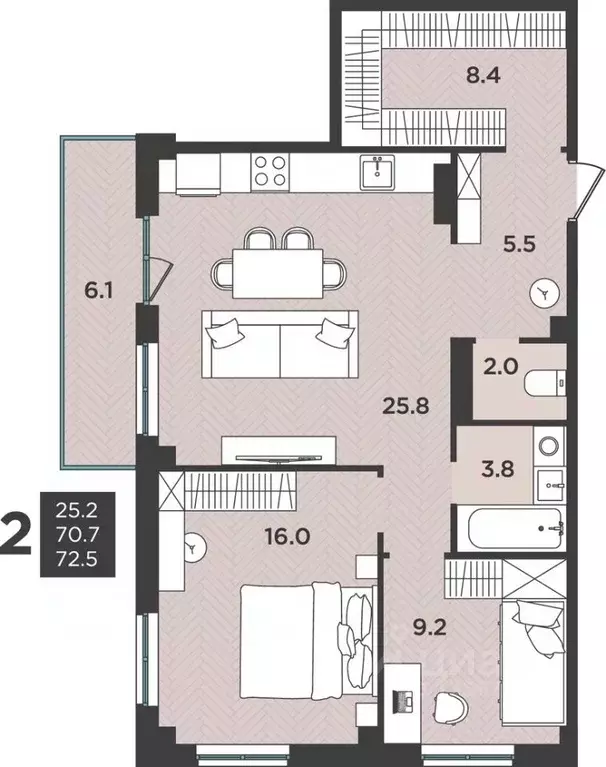 3-к кв. Архангельская область, Северодвинск  (72.5 м) - Фото 0