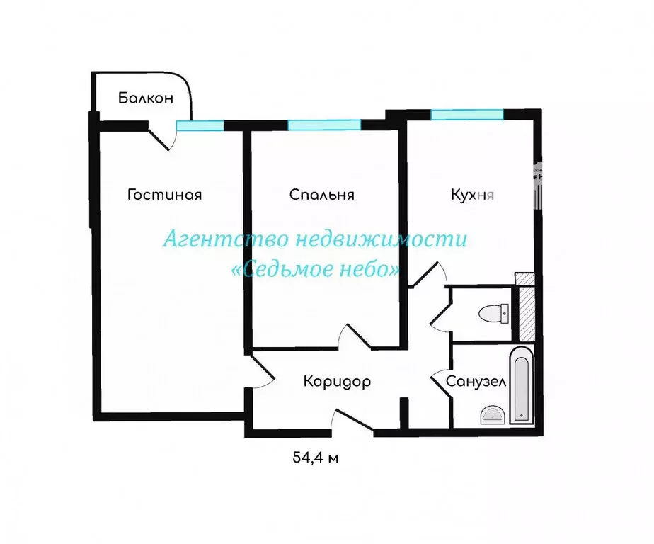 2-комнатная квартира: Москва, Большая Марфинская улица, 4к4 (53 м) - Фото 1