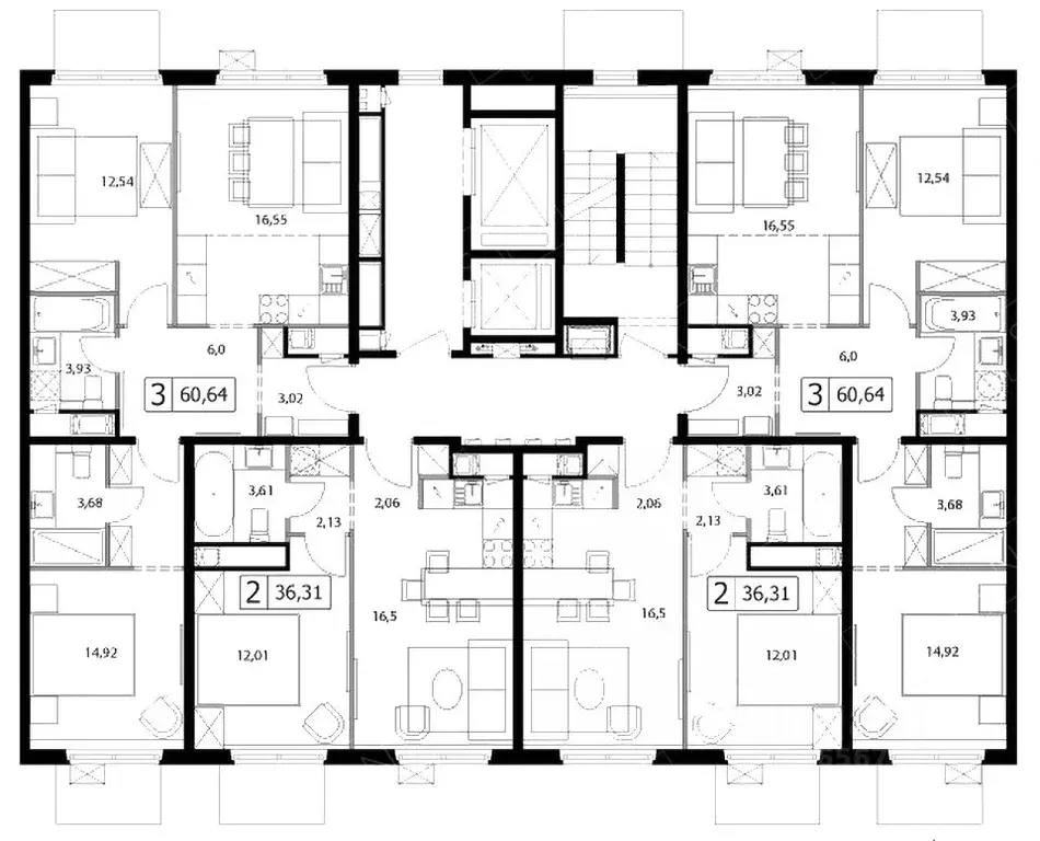 1-к кв. Московская область, Ленинский городской округ, д. Сапроново, ... - Фото 2