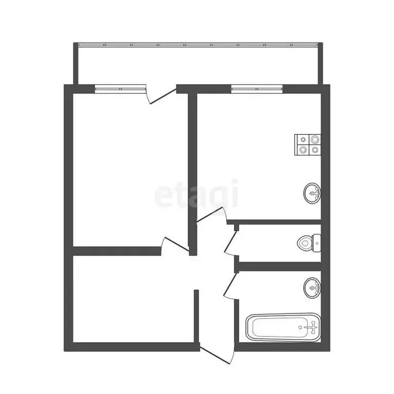 1-комнатная квартира: Ангарск, 32-й микрорайон, 5 (38 м) - Фото 1
