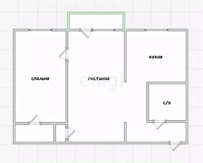 2-к кв. Приморский край, Владивосток ул. Адмирала Кузнецова, 66 (44.0 ... - Фото 1