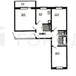 3-к кв. Алтайский край, Барнаул ул. Попова, 102 (61.4 м) - Фото 2