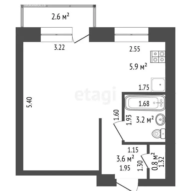 1-комнатная квартира: Стерлитамак, микрорайон Михайловский, улица ... - Фото 1
