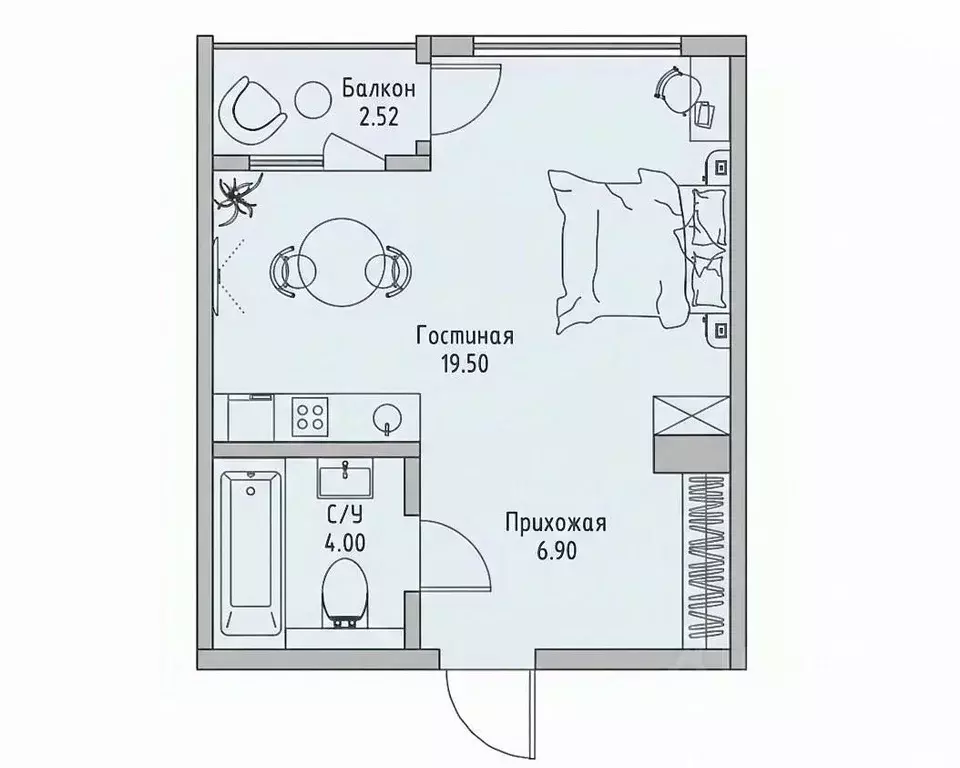 1-к кв. Крым, Алушта муниципальный округ, пос. Семидворье, Аян-Дере 2 ... - Фото 2
